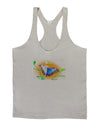 Blue Watercolor Butterfly Mens String Tank Top-Men's String Tank Tops-LOBBO-Light-Gray-Small-Davson Sales