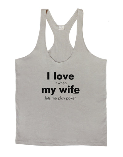 I Love My Wife - Poker Mens String Tank Top-Men's String Tank Tops-LOBBO-Light-Gray-Small-Davson Sales