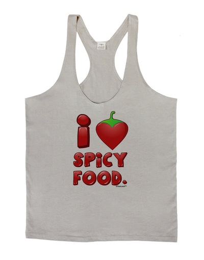 I Heart Spicy Food Mens String Tank Top-Men's String Tank Tops-LOBBO-Light-Gray-Small-Davson Sales