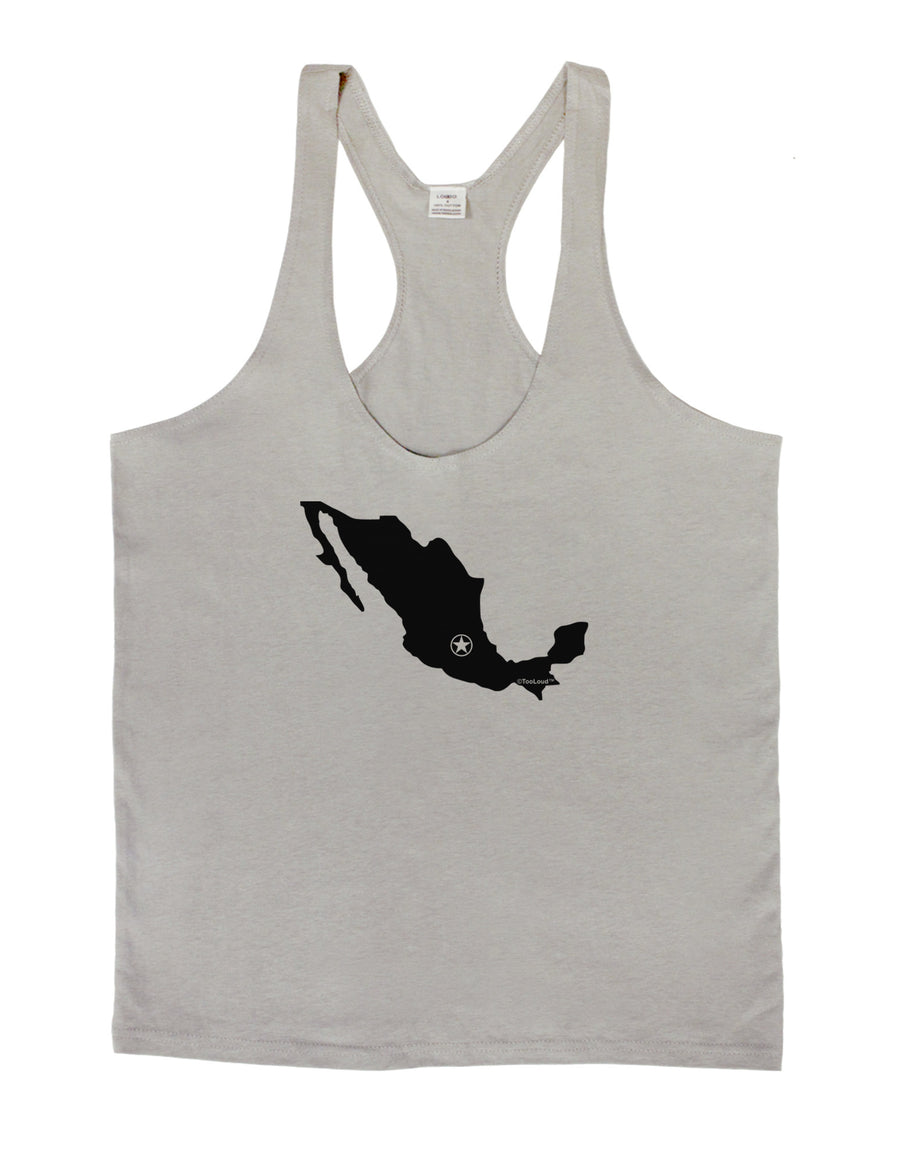 Mexico - Mexico City Star Mens String Tank Top-Men's String Tank Tops-LOBBO-White-Small-Davson Sales