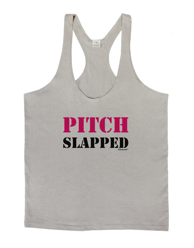 Pitch Slapped - Pink Mens String Tank Top-Men's String Tank Tops-LOBBO-Light-Gray-Small-Davson Sales