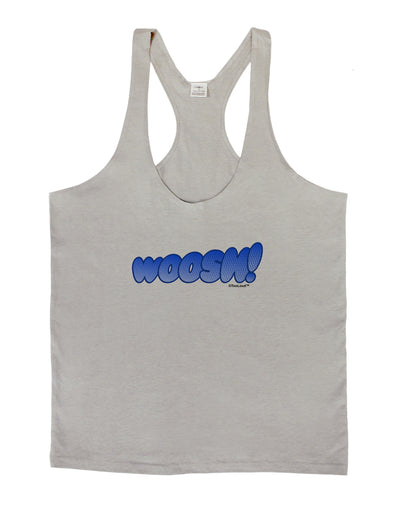 Onomatopoeia WOOSH Mens String Tank Top-Men's String Tank Tops-LOBBO-Light-Gray-Small-Davson Sales