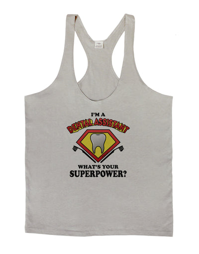 Dental Assistant - Superpower Mens String Tank Top-Men's String Tank Tops-LOBBO-Light-Gray-Small-Davson Sales