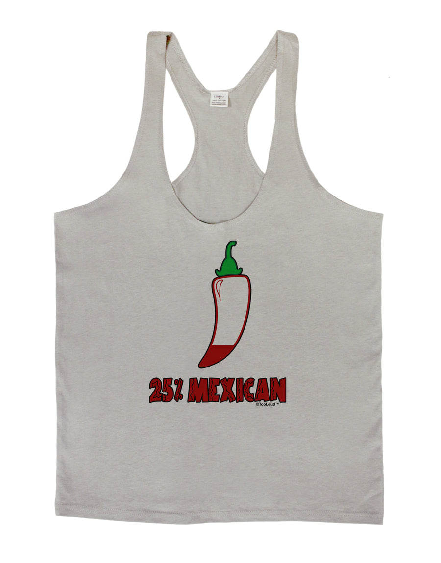 Twenty-Five Percent Mexican Mens String Tank Top-Men's String Tank Tops-LOBBO-White-Small-Davson Sales