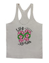 Life is Better in Flip Flops - Pink and Green Mens String Tank Top-Men's String Tank Tops-LOBBO-Light-Gray-Small-Davson Sales