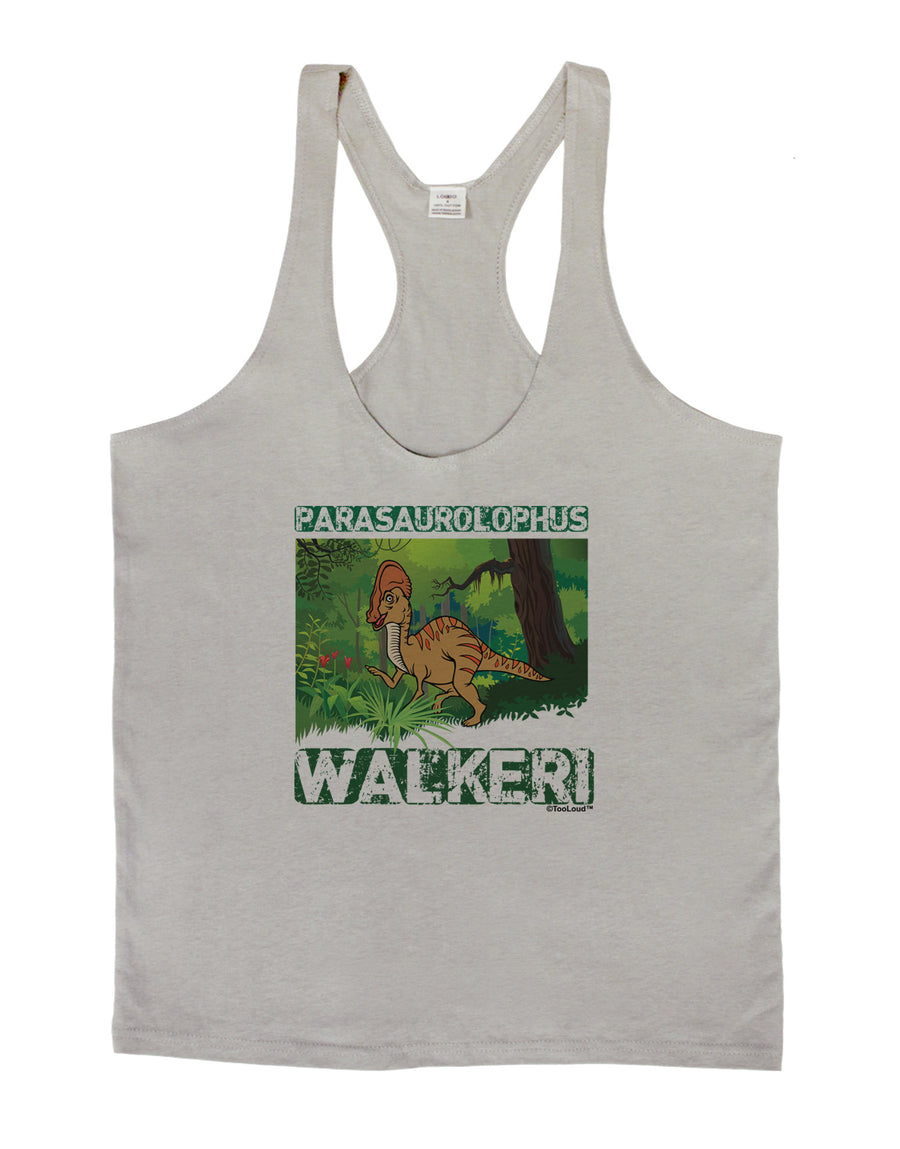 Parasaurolophus Walkeri - With Name Mens String Tank Top-Men's String Tank Tops-LOBBO-White-Small-Davson Sales