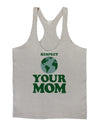 Respect Your Mom - Mother Earth Design - Color Mens String Tank Top-Men's String Tank Tops-LOBBO-Light-Gray-Small-Davson Sales