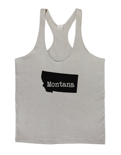 Montana - United States Shape Mens String Tank Top by TooLoud