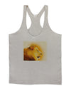 Lion Watercolor 3 Mens String Tank Top-Men's String Tank Tops-LOBBO-Light-Gray-Small-Davson Sales