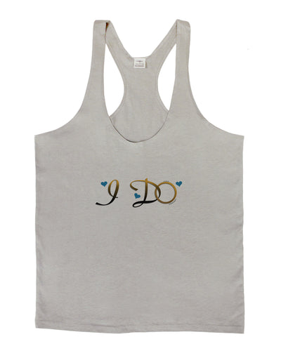 I Do - Groom Mens String Tank Top-Men's String Tank Tops-LOBBO-Light-Gray-Small-Davson Sales