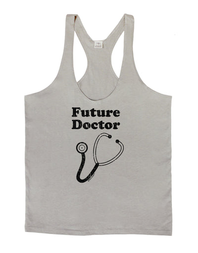 Future Doctor Distressed Mens String Tank Top-Men's String Tank Tops-LOBBO-Light-Gray-Small-Davson Sales