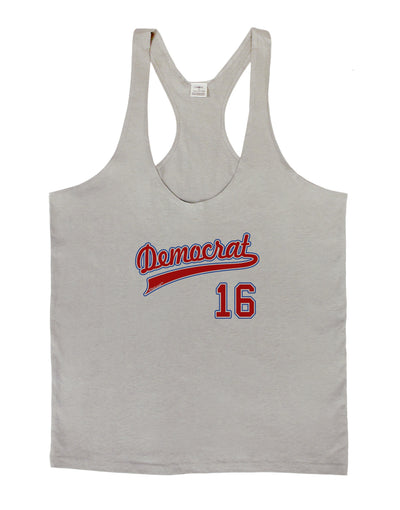 Democrat Jersey 16 Mens String Tank Top-Men's String Tank Tops-LOBBO-Light-Gray-Small-Davson Sales