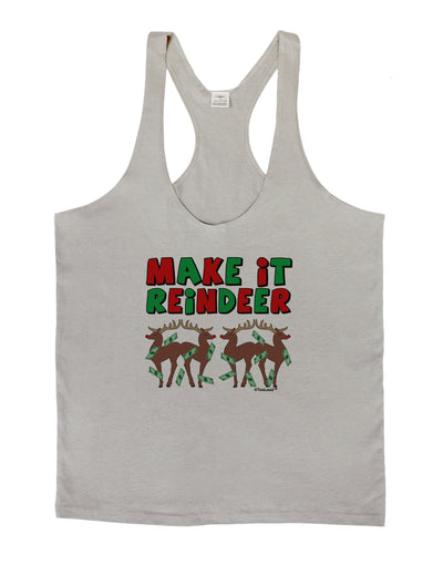 Make It Reindeer Mens String Tank Top-Men's String Tank Tops-LOBBO-Light-Gray-Small-Davson Sales