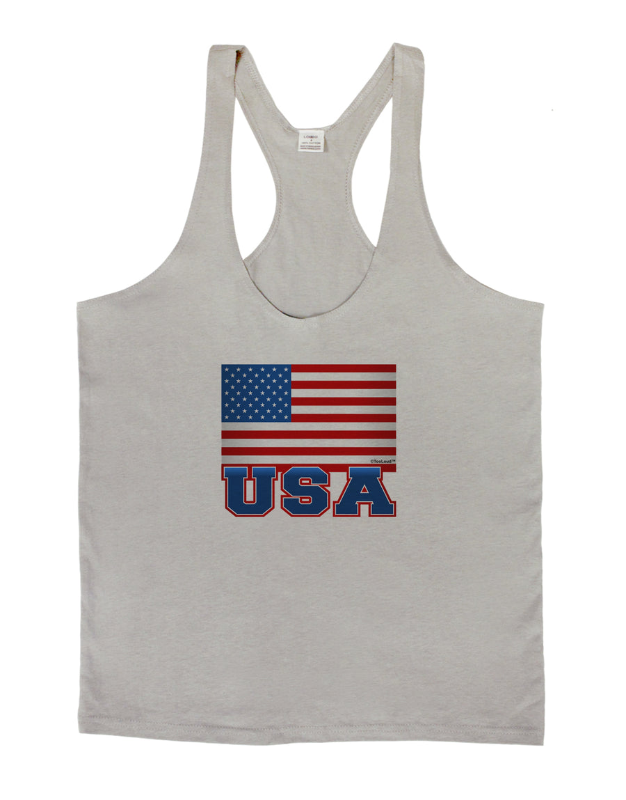 USA Flag Mens String Tank Top by TooLoud