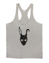 Scary Bunny Face Black Distressed Mens String Tank Top-Men's String Tank Tops-LOBBO-Light-Gray-Small-Davson Sales