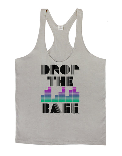 Drop the Bass Mens String Tank Top-Men's String Tank Tops-LOBBO-Light-Gray-Small-Davson Sales