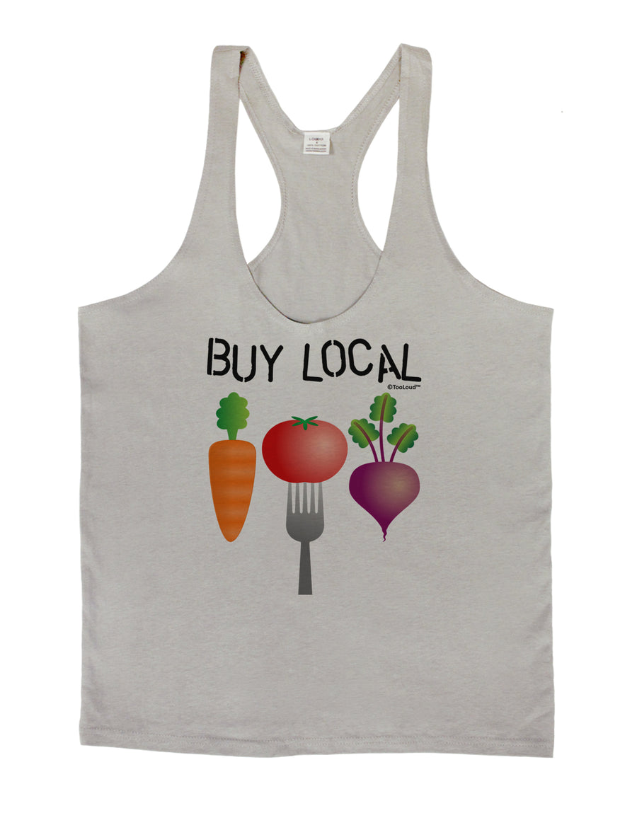 Buy Local - Vegetables Design Mens String Tank Top-Men's String Tank Tops-LOBBO-White-Small-Davson Sales