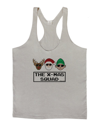 The X-mas Squad Text Mens String Tank Top-Men's String Tank Tops-LOBBO-Light-Gray-Small-Davson Sales