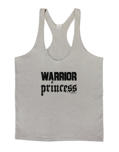 Warrior Princess Script Mens String Tank Top-Men's String Tank Tops-LOBBO-Light-Gray-Small-Davson Sales