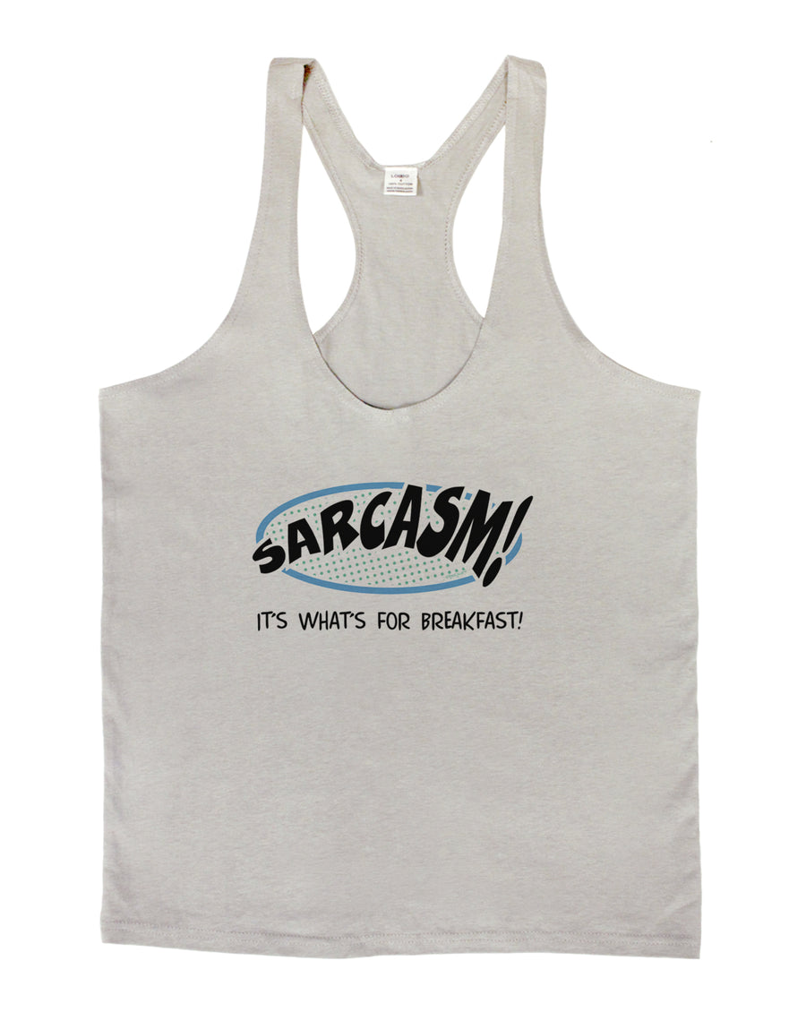 Sarcasm It's What's For Breakfast Mens String Tank Top-Hats-LOBBO-White-Small-Davson Sales