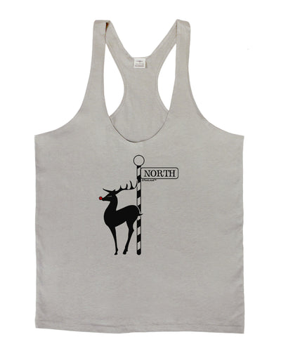 Rudolf the Ratchet Reindeer Mens String Tank Top-Men's String Tank Tops-LOBBO-Light-Gray-Small-Davson Sales