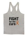 Fight for the Cure - Orange Ribbon Leukemia Mens String Tank Top-Men's String Tank Tops-LOBBO-Light-Gray-Small-Davson Sales