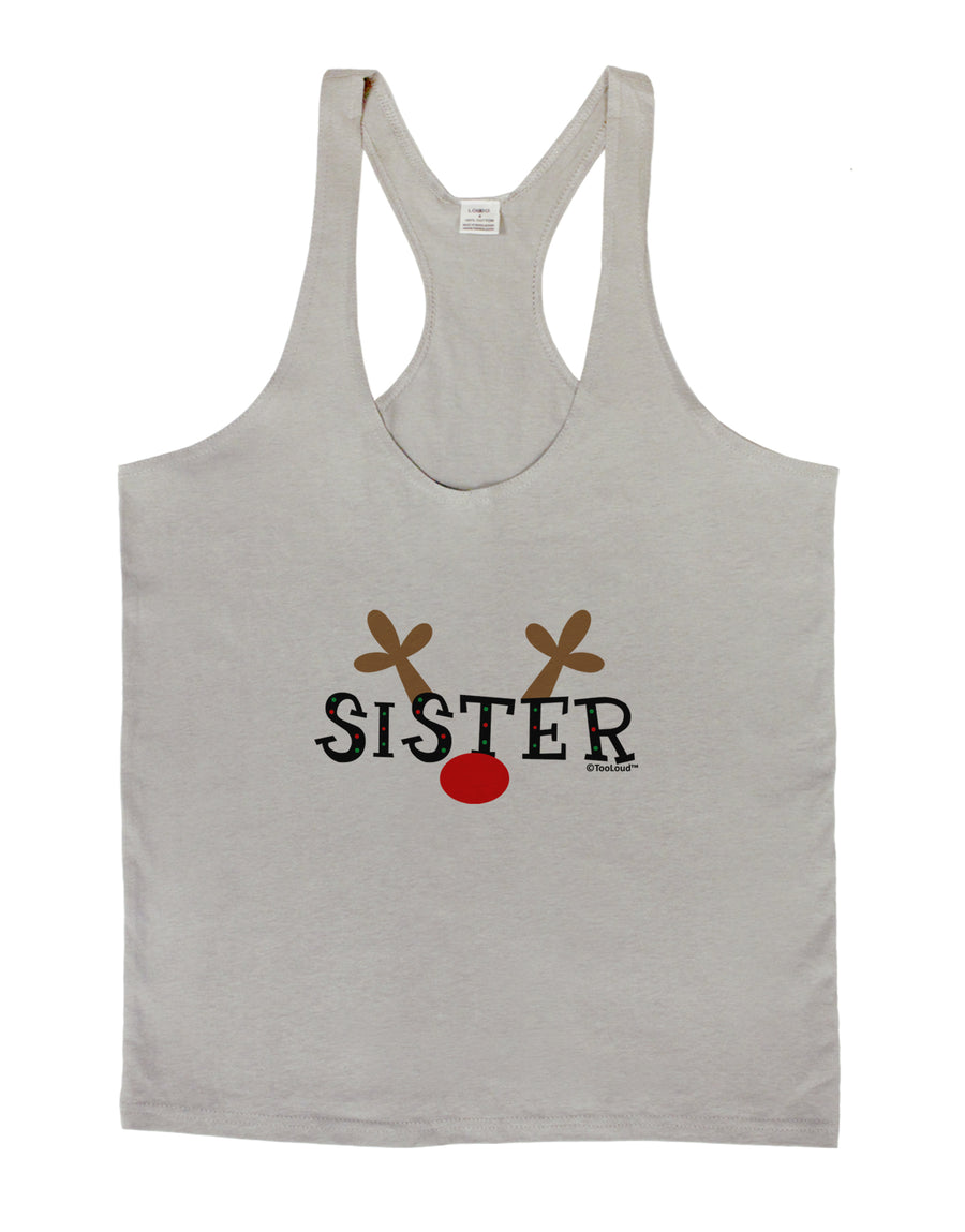 Matching Family Christmas Design - Reindeer - Sister Mens String Tank Top by TooLoud-LOBBO-White-Small-Davson Sales