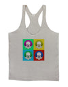 Clown Face Pop Art 2 Mens String Tank Top-Men's String Tank Tops-LOBBO-Light-Gray-Small-Davson Sales