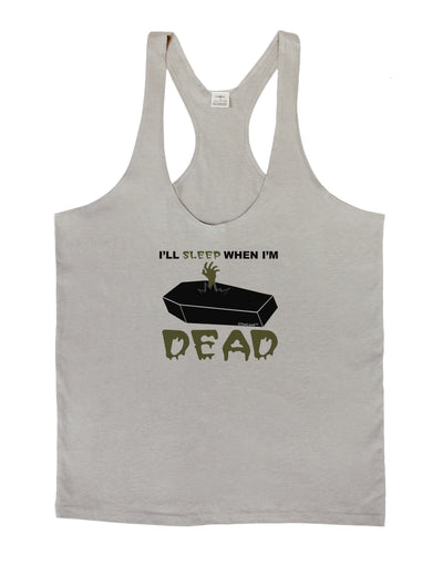 Sleep When Dead Coffin Mens String Tank Top-Men's String Tank Tops-LOBBO-Light-Gray-Small-Davson Sales