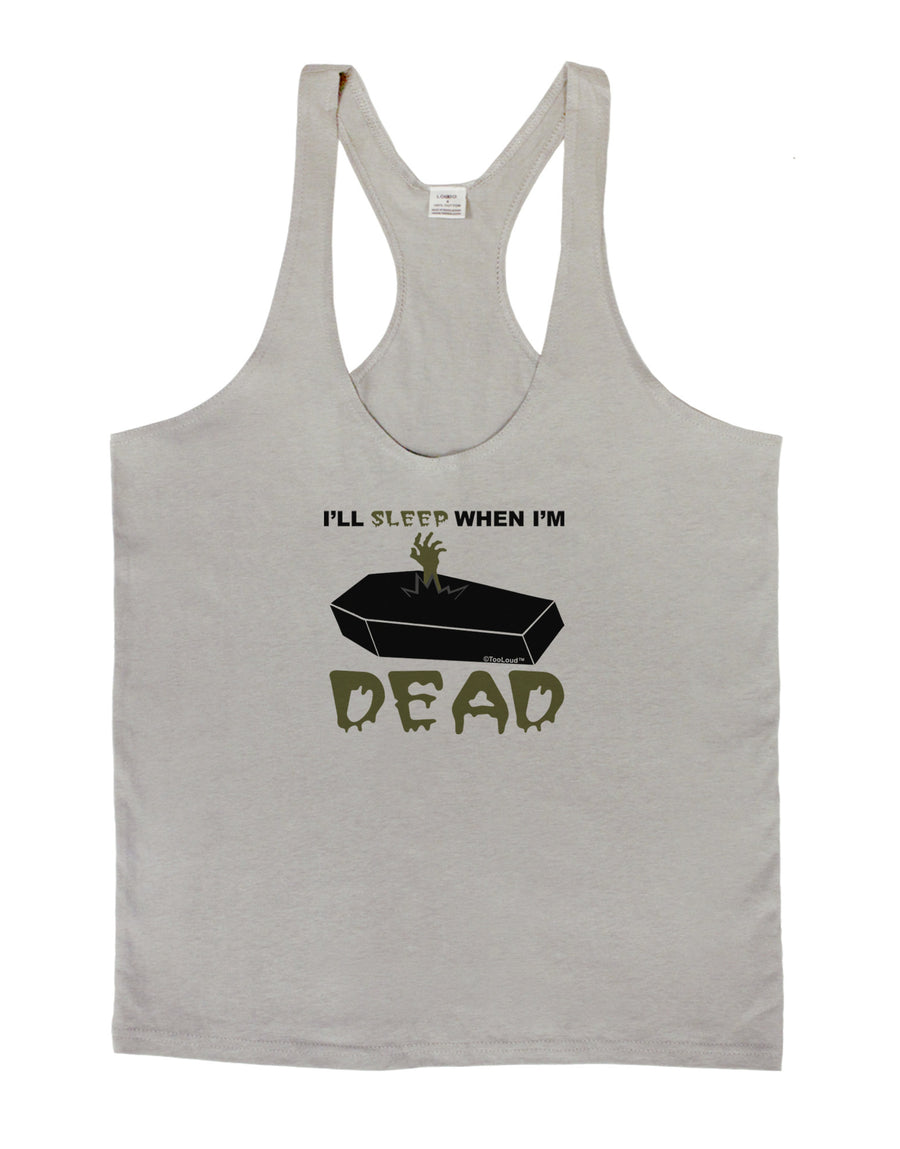 Sleep When Dead Coffin Mens String Tank Top-Men's String Tank Tops-LOBBO-White-Small-Davson Sales