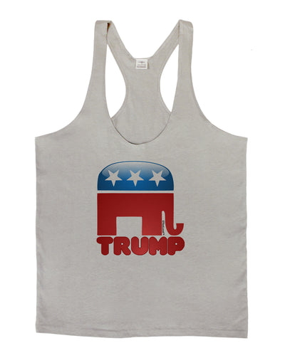 TooLoud Trump Bubble Symbol Mens String Tank Top-Men's String Tank Tops-LOBBO-Light-Gray-Small-Davson Sales