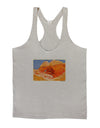 Desert Landscape Watercolor Mens String Tank Top-Men's String Tank Tops-LOBBO-Light-Gray-Small-Davson Sales