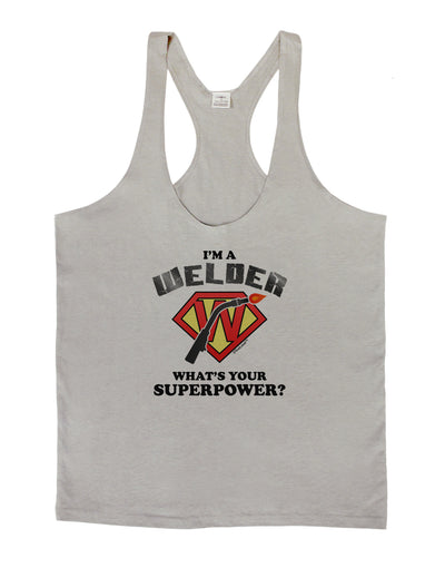 Welder - Superpower Mens String Tank Top-Men's String Tank Tops-LOBBO-Light-Gray-Small-Davson Sales