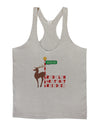 Rudolf Ratchet Reindeer Color Text Mens String Tank Top-Men's String Tank Tops-LOBBO-Light-Gray-Small-Davson Sales