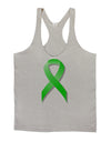 Lyme Disease Awareness Ribbon - Lime Green Mens String Tank Top-Men's String Tank Tops-LOBBO-Light-Gray-Small-Davson Sales