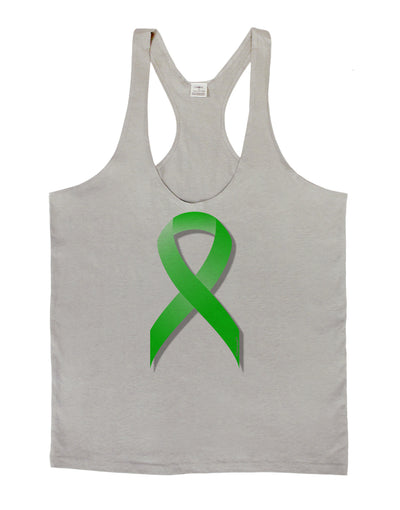 Lyme Disease Awareness Ribbon - Lime Green Mens String Tank Top-Men's String Tank Tops-LOBBO-Light-Gray-Small-Davson Sales