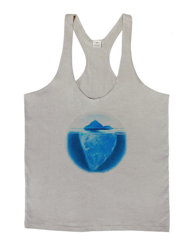 Iceberg Watercolor Mens String Tank Top-Men's String Tank Tops-LOBBO-Light-Gray-Small-Davson Sales