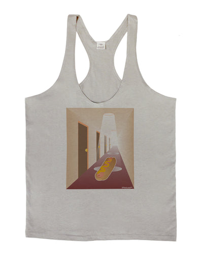 Hotdog in a Hallway Mens String Tank Top-Men's String Tank Tops-LOBBO-Light-Gray-Small-Davson Sales