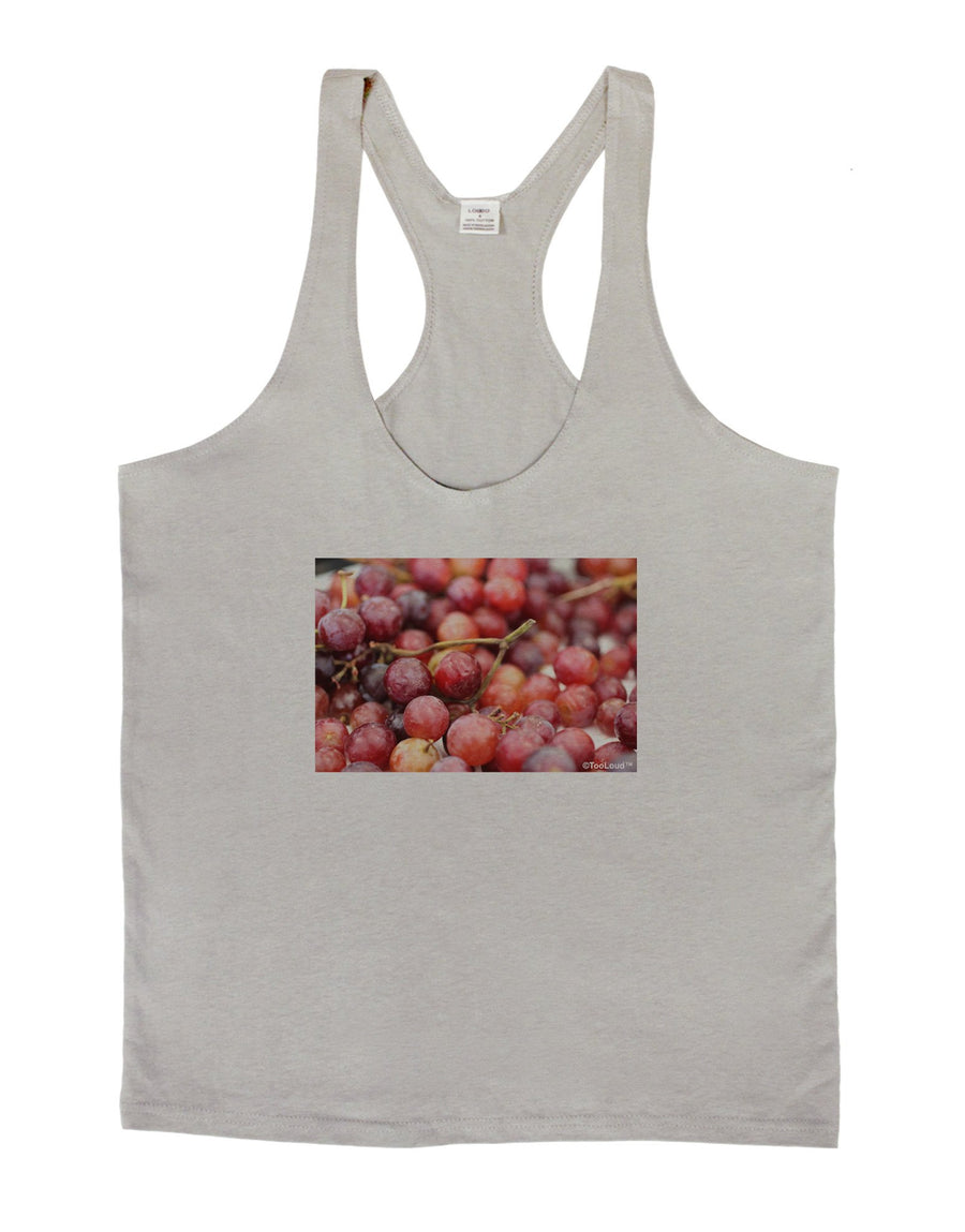 Buy Local - Grapes Mens String Tank Top-Men's String Tank Tops-LOBBO-Light-Gray-X-Large-Davson Sales