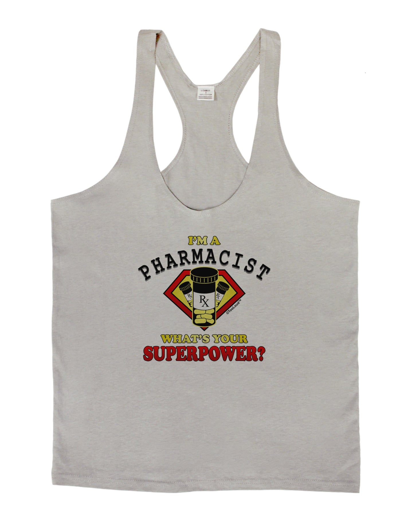 Pharmacist - Superpower Mens String Tank Top-Men's String Tank Tops-LOBBO-Light-Gray-Small-Davson Sales