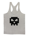 Retro 8-Bit Skull Mens String Tank Top-Men's String Tank Tops-LOBBO-Light-Gray-Small-Davson Sales