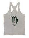 Virgo Symbol Mens String Tank Top-Men's String Tank Tops-LOBBO-Light-Gray-Small-Davson Sales