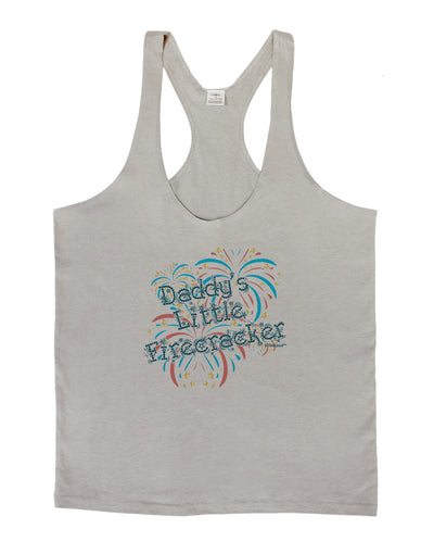 Daddy's Little Firecracker Mens String Tank Top-Men's String Tank Tops-LOBBO-Light-Gray-Small-Davson Sales