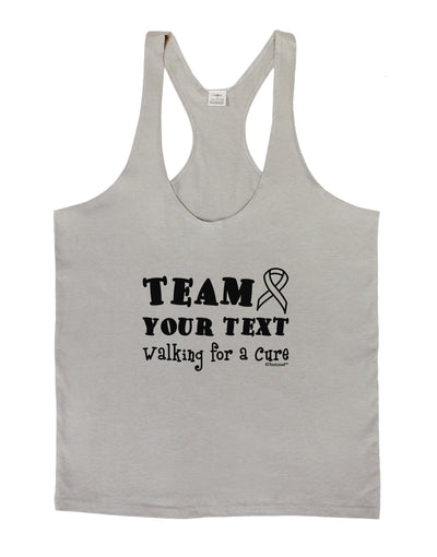 Personalized Team -Name- Walking for a Cure Mens String Tank Top-Men's String Tank Tops-LOBBO-Light-Gray-Small-Davson Sales