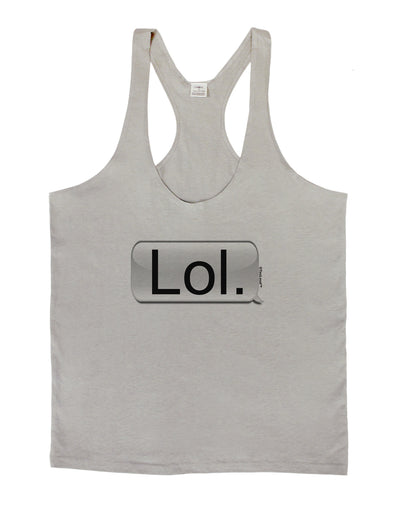 Lol Text Bubble Mens String Tank Top-Men's String Tank Tops-LOBBO-Light-Gray-Small-Davson Sales