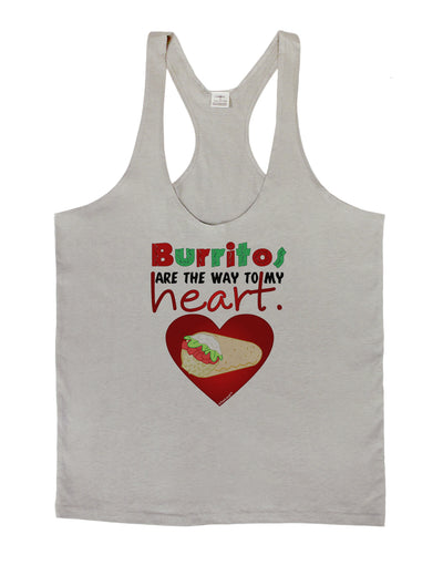 Burritos Are the Way To My Heart Mens String Tank Top-Men's String Tank Tops-LOBBO-Light-Gray-Small-Davson Sales