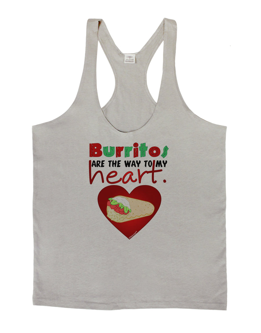 Burritos Are the Way To My Heart Mens String Tank Top-Men's String Tank Tops-LOBBO-White-Small-Davson Sales