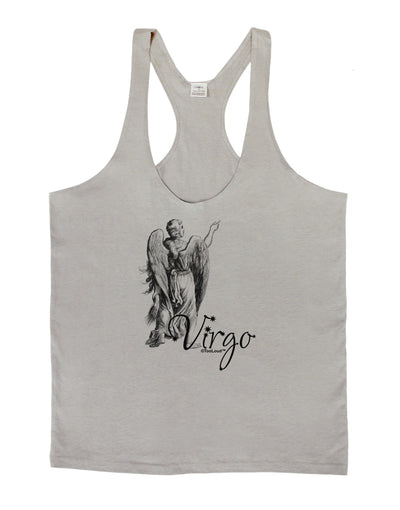 Virgo Illustration Mens String Tank Top-Men's String Tank Tops-LOBBO-Light-Gray-Small-Davson Sales