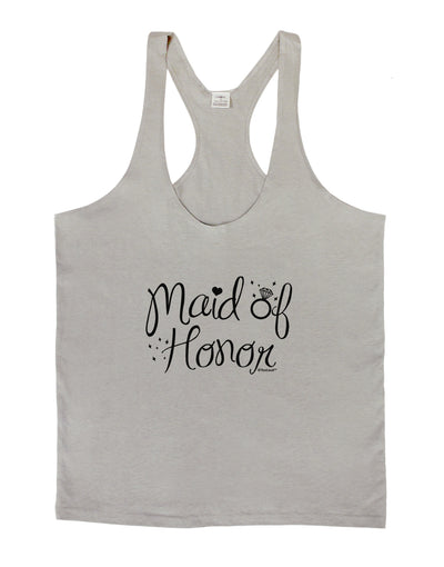 Maid of Honor - Diamond Ring Design Mens String Tank Top-Men's String Tank Tops-LOBBO-Light-Gray-Small-Davson Sales