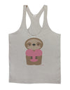 Cute Valentine Sloth Holding Heart Mens String Tank Top by TooLoud-LOBBO-Light-Gray-Small-Davson Sales